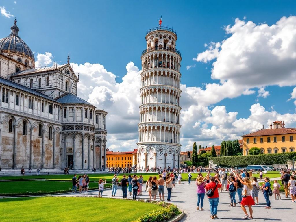 Visiting the Leaning Tower of Pisa